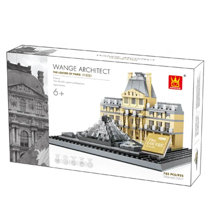 Wange-Juego de bloques de construcción de Arquitectura de Francia y París para niños, 4213, modelo de paisaje de ciudad, DIY, juguetes educativos