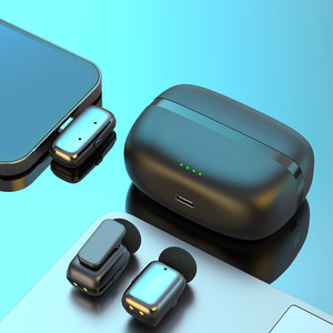 Be35 Siêu Mini Lavalier <span class=keywords><strong>Microphone</strong></span> Một Để Hai Ve Áo <span class=keywords><strong>Microphone</strong></span> Không Dây Cho Ngoài Trời Phát Trực Tiếp - Product Image 5