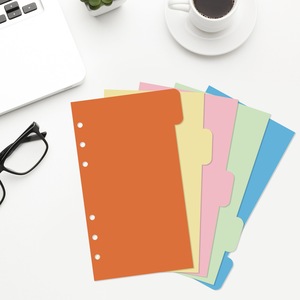 En stock cartulina de color A6 divisor de papel de índice Cuadernos de hojas sueltas clasificación de papel cuaderno de página interior - Product Image 5