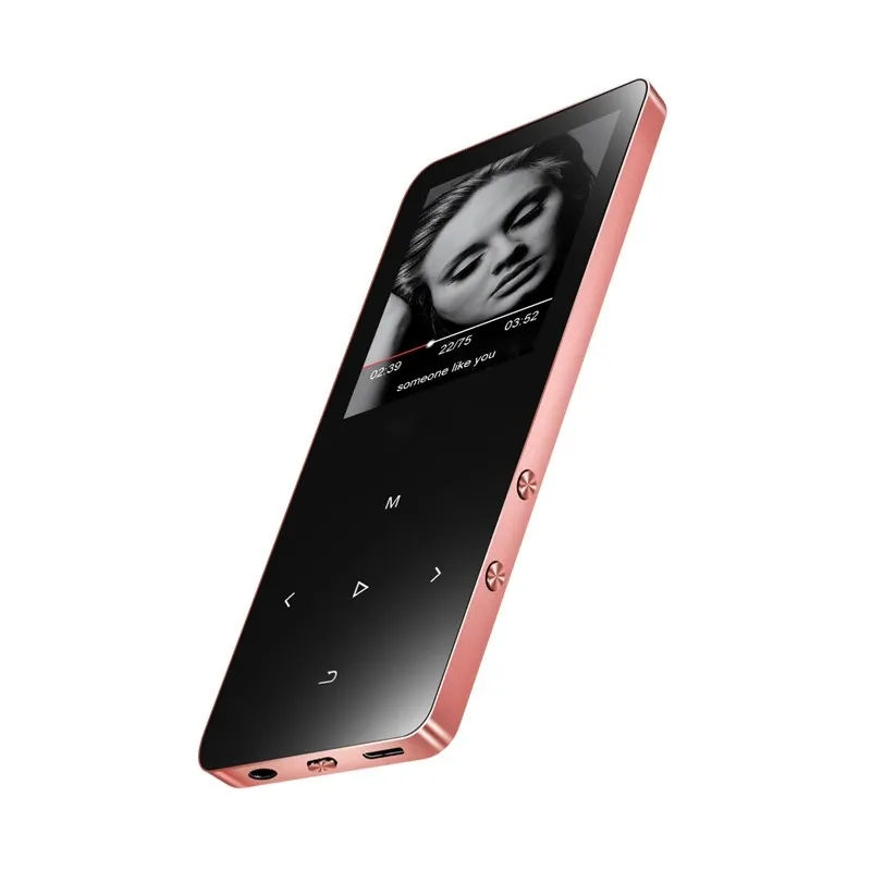 Popüler X2 1.8 inç dokunmatik ekran Metal kablosuz MP3 MP4 Hifi ses müzik çalar 16GB