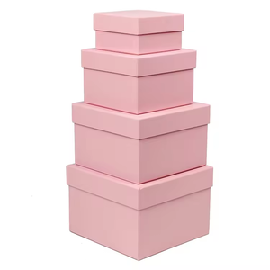 Cajas de regalo cuadradas con tapas Juego de 3 tamaños surtidos marrones Cajas de regalo anidadas para regalos Cumpleaños Dama DE HONOR Boda - Product Image 3