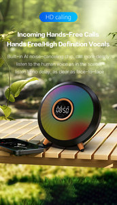 Reloj despertador digital multifuncional con luz nocturna RGB Altavoz inalámbrico portátil que incluye entrada auxiliar Pantalla de uso de radio - Product Image 6