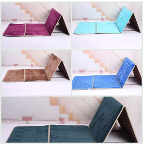 Müslüman tapanlar için tasarlanmış lüks yumuşak, kaymaz, taşınabilir katlanır seccade - Product Image 6