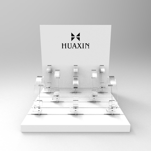 Acrylic đồng hồ bằng gỗ hiển thị đặt tủ gối Khay Đứng kệ lưu trữ c-đứng quảng cáo đồng hồ hiển thị - Product Image 4