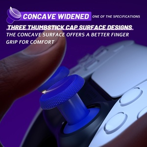 Blue Height Adjustable Replace Analog <strong>Thumb</strong> Sticks ThumbsGear V3 Interchangeable Ergonomic Thumbsticks for PS5 &amp; PS4 Controller - Product Image 5