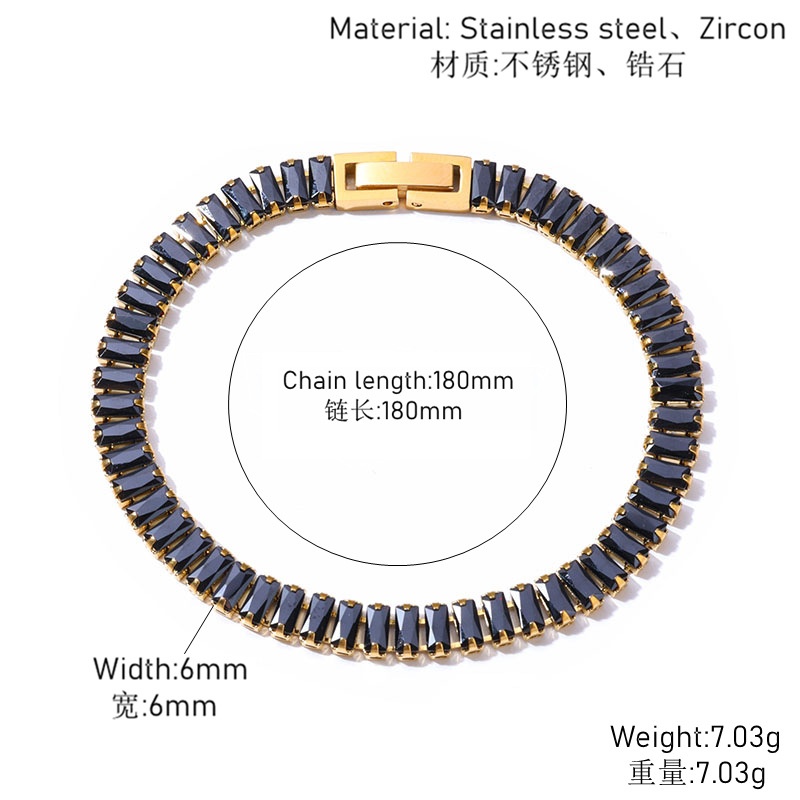 สร้อยข้อมือเซอร์โคเนียมสีดำ