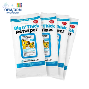 אצווה מותאם אישית סדר biodeetable מגבונים לחים oem/אום ניקוי עמוק 20000 שקיות הסיטונאי עבור חיות מחמד מרכיבים טבעיים