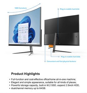 23.6 &quot; Laptops Core I3 I5 I7 AIO <strong>PC</strong> Business Desktop Monoblock Barebone Computer All in One Gaming All in 1 <strong>Pc</strong> - Product Image 5