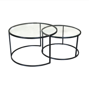 Home Luxury Round Gold Coffee <strong>Table</strong> Marble Living Room Modern Ceramic <strong>Nesting</strong> <strong>Table</strong> Set 2 Sturdy Metal Legs Circle <strong>End</strong> <strong>Table</strong> - Product Image 4