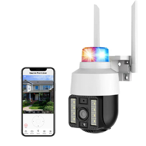图雅12v警笛报警系统室外无线Ptz网络摄像机Wifi智能网摄像机V380高清摄像机 - Product Image 1