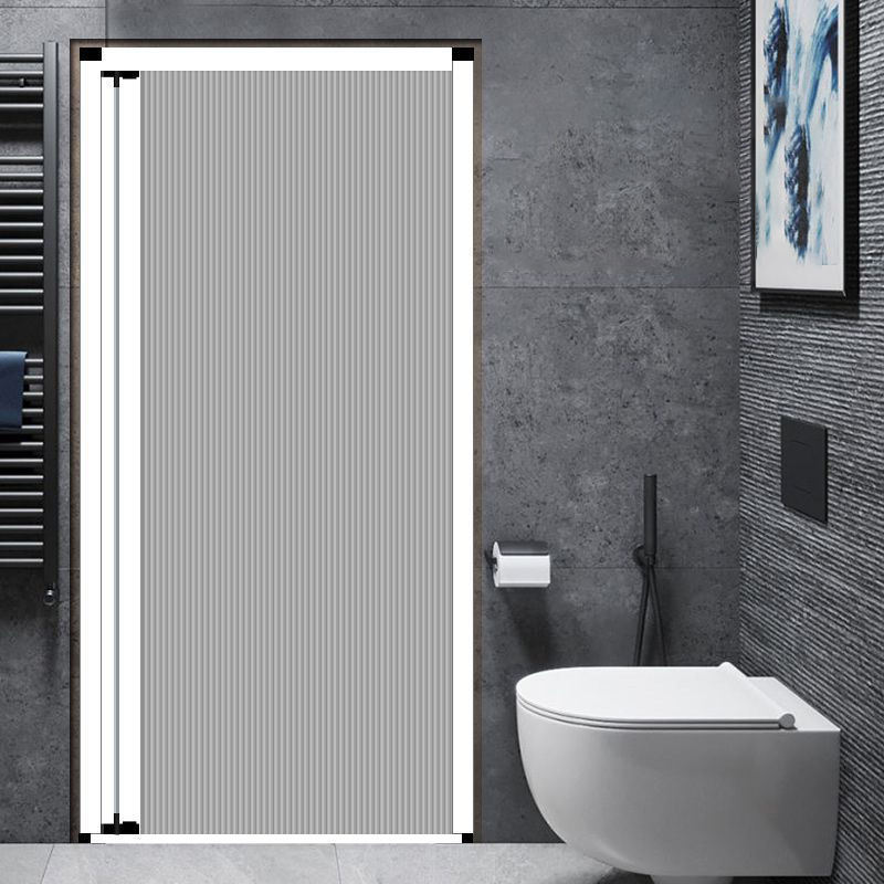 White frames and gray curtains