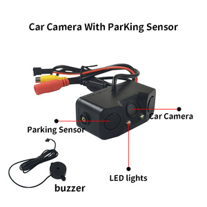 Three-in-One Car LED Parking <strong>System</strong> Reverse <strong>Backup</strong> Camera Waterproof Rearview Mirror Speaker AHQ Image <strong>Sensor</strong> Plastic Vehicles - Product Image 3