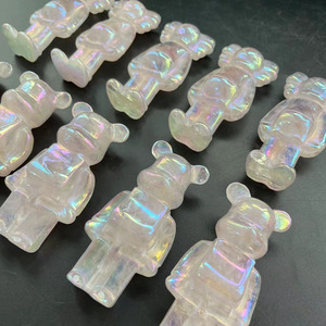 Thiên Thần Tự Nhiên Chất Lượng Cao Arua Rose Quartz Bearbrick Và Kawss Rose Quartz <span class=keywords><strong>Bear</strong></span> Làm Quà Tặng _ XCG - Product Image 3