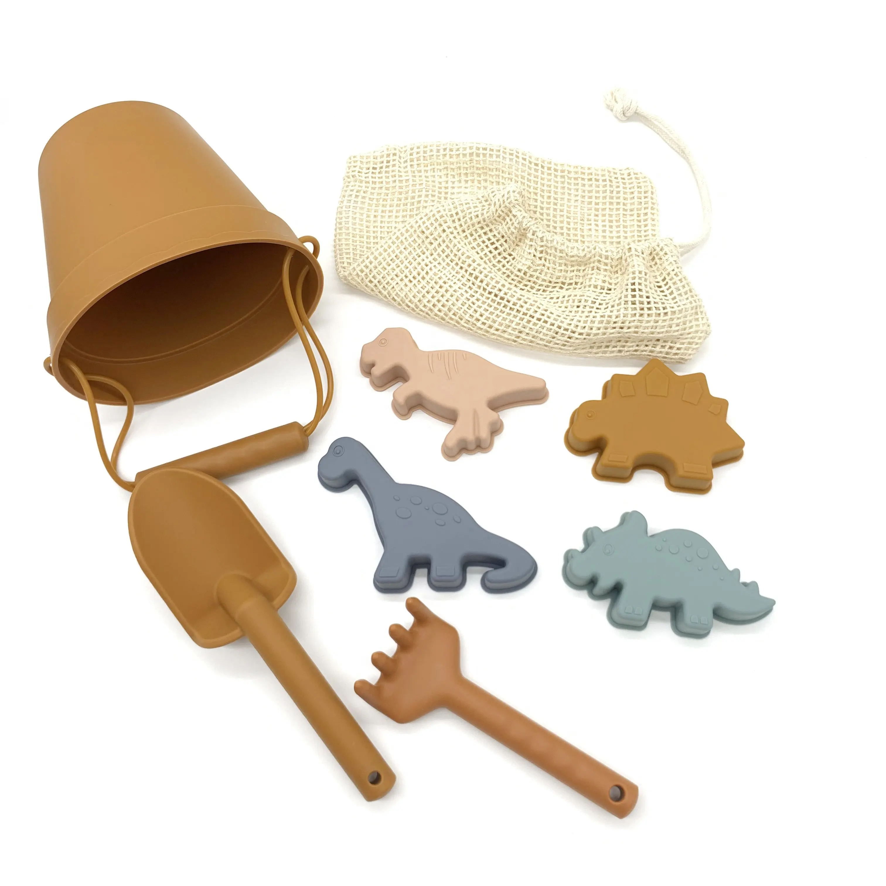 Schlussverkauf Dinosaurier-Silikon-Strand-Spielzeug Sandburg Babybad-Set für den Sommer