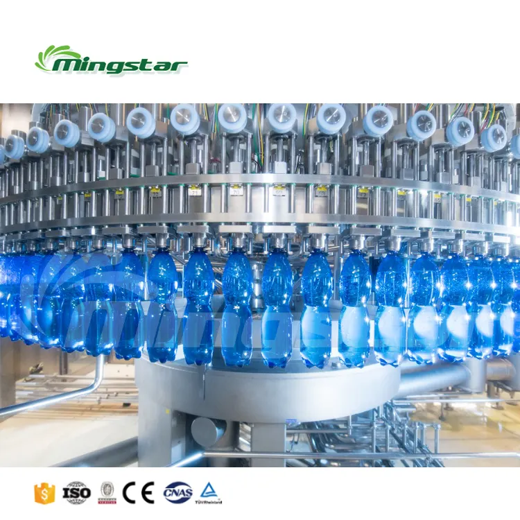मिंगस्टार मोनोब्लॉक पूर्ण स्वचालित पानी भरने की मशीन तरल पेयजल उत्पादन लाइन