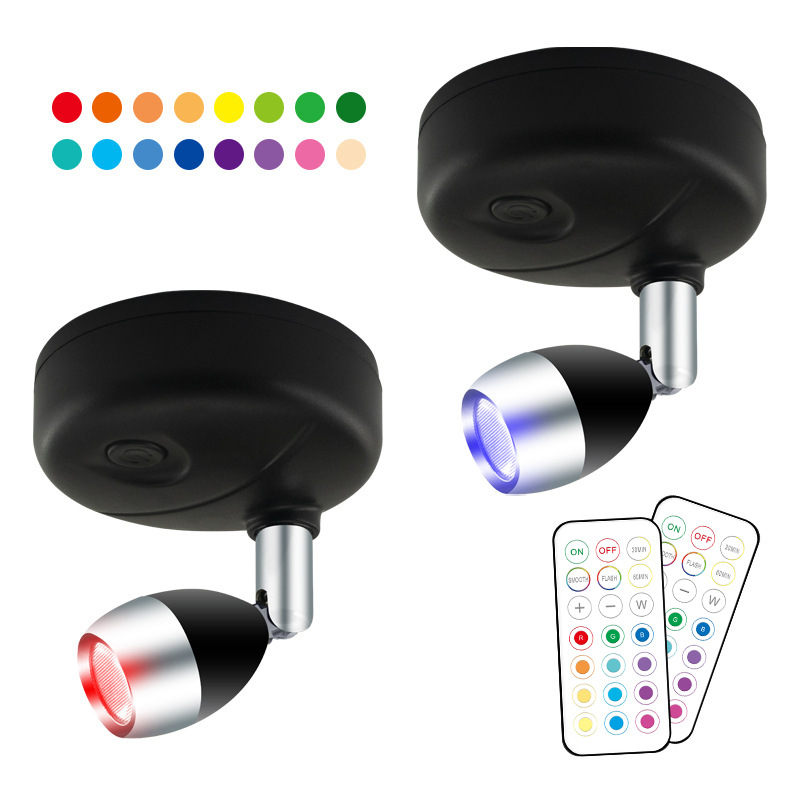 2 Lamp + 2 Remote Control set-Black
