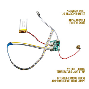 Wiederauf ladbarer batterie betriebener Berührungs sensor Aktiviertes LED-Lichtst reifen modul für Tisch tisch lampe - Product Image 2