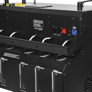 MOKASFX 4ウェイスモークバブルマシン4ヘッドLEDバブルフォグマシン結婚式のコンサートのお祝いでの使用