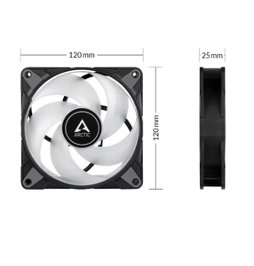 For ARCTIC P12 PWM Case Fan 120mm RGB LED <strong>Optimized</strong> Static Pressure 0-2000 RPM 12V 4 Pin for <strong>Computer</strong> Case Black - Product Image 4
