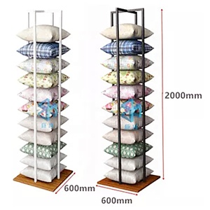 Tùy chỉnh cửa hàng bán lẻ hiện đại hiển thị đứng kim loại gỗ dọc Rack chủ cho ném gối du lịch cổ cổ tử cung lông gối - Product Image 2