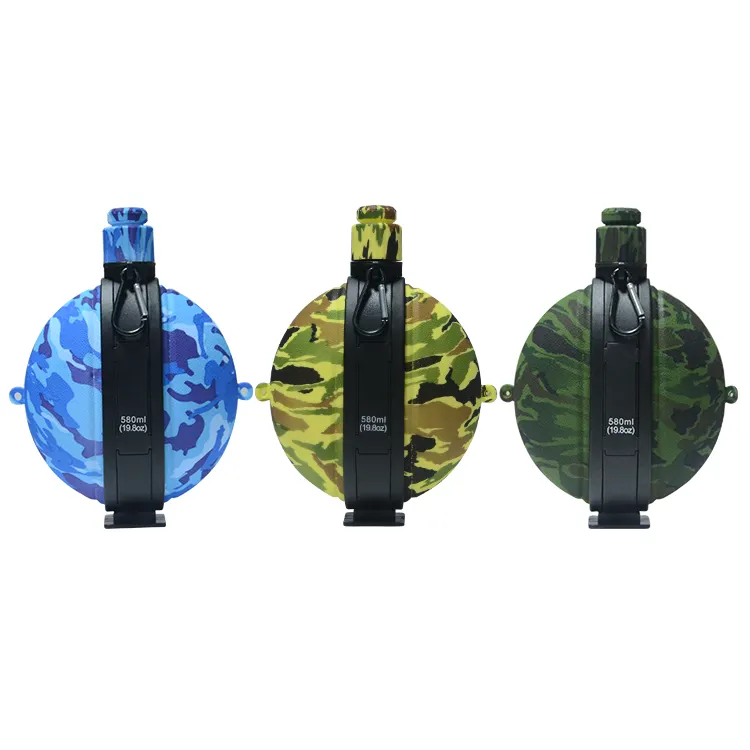 Wholesale Amy Style Compass Collapsible Water Bottle Custom Silicone Sport Gym Fitness Water Bottle