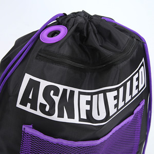 厂家定制Logo尼龙210d涤纶防水绳袋拉绳背包 - Product Image 6