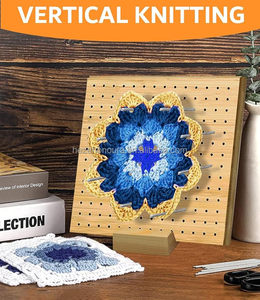 Biểu Tượng Tùy Chỉnh Tre Granny Vuông Crochet Chặn Hội Đồng Quản Trị Chân Đứng Khắc Kỹ Thuật Thủ Công Đan Crochet Dự Án Quà Tặng - Product Image 3