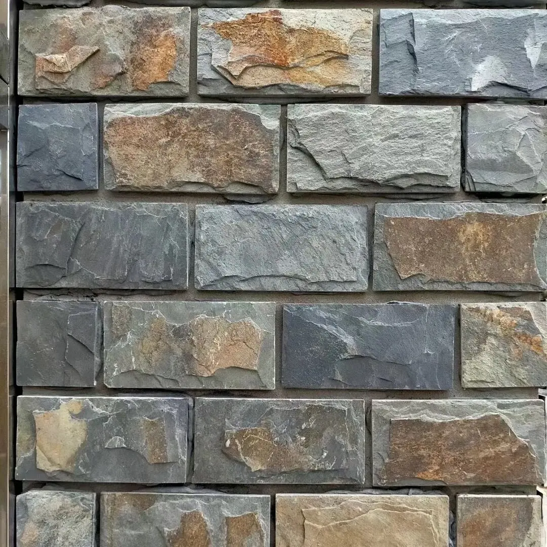 Bluestone Exterior Brick 10x20 Wall Panel Green Rust Color Wall Cladding Natural Mushroom Stone Slate With Good Price