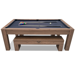 Hot Selling <strong>3</strong>-in-1 <strong>Multi</strong> <strong>Game</strong> Dinner <strong>Table</strong> <strong>with</strong> Storage Space Pool <strong>Table</strong> <strong>with</strong> Dinner Top Two Sofa Benches MDF Cushion Material - Product Image 3