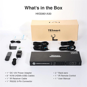 TESmart <strong>8</strong> Port <strong>KVM</strong> <strong>Switch</strong> HDMI With Remote USB 4K 30HZ RS232 LAN Port for Server Room 8X1 Video <strong>KVM</strong> <strong>Switches</strong> - Product Image 6