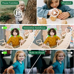 5K 80MP Digital <strong>Camera</strong> with Fill Light&amp;16X Zoom Dual Screen Vlogging <strong>Camera</strong> for YouTube/BloggingWiFi32GB <strong>2</strong> Batteries, <strong>2</strong>.8&quot; LCD, - Product Image 5
