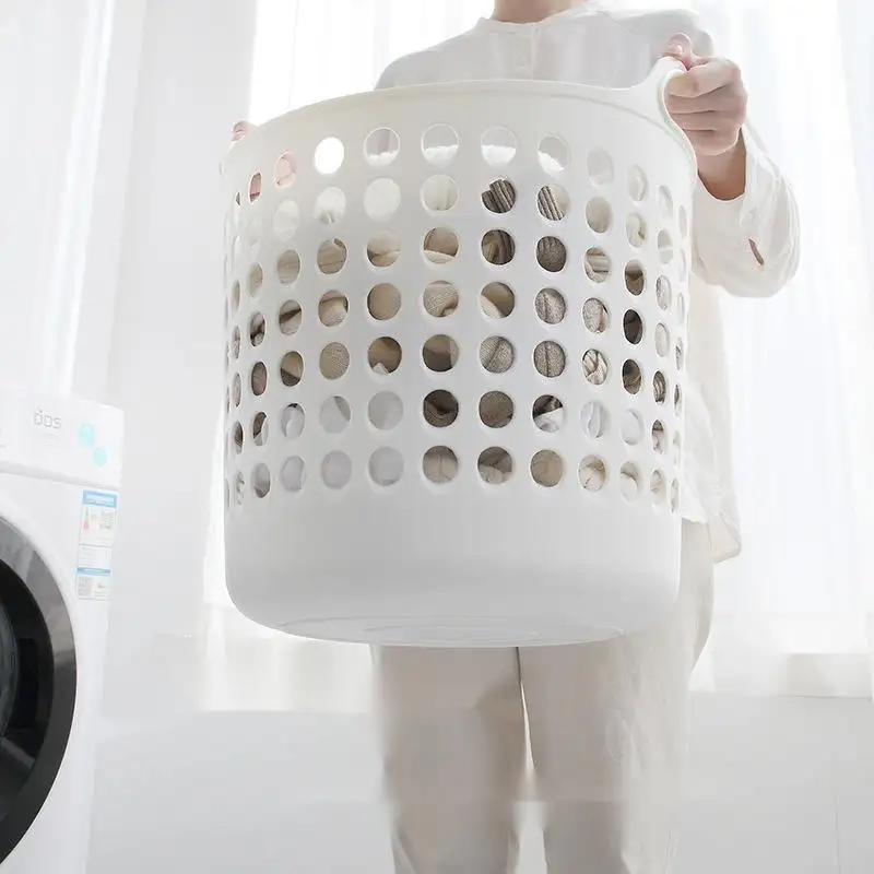Hoge Kwaliteit Vuile Kleren Mand Speelgoed Opslag Plastic Wasmand Met Deksel