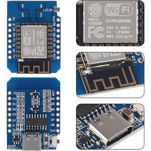 Tip-c mikro USB D1 Mini NodeMcu ESP8266 ESP-12F Mini NodeMCU Lua 4M bayt WiFi modülü Arduino için kablosuz WiFi modülü
