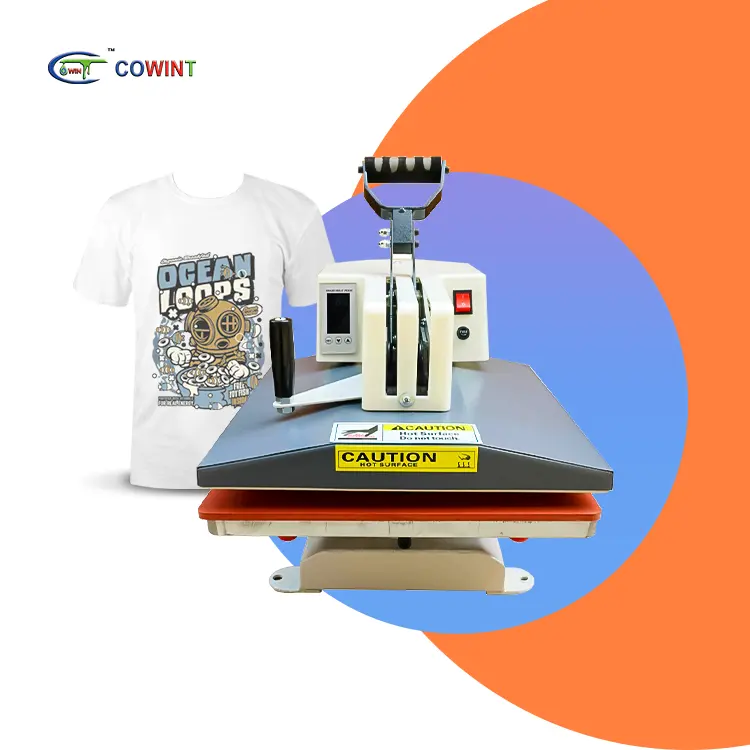 Cowint logo autoslide ısı transfer baskı etiket makinesi combo hazır ısı basın yamalar makinesi için giyim