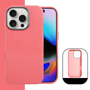 เคสโทรศัพท์มือถือลายกิ้งก่าจระเข้สำหรับ iPhone 15 16 PRO MAX เคสโทรศัพท์หนังวีแกนหรูหรา - Product Image 4