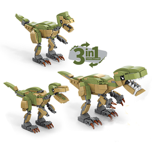ชุดตัวต่อไดโนเสาร์หลายสไตล์ของเล่น Tyrannosaurus Rex ฟิกเกอร์ไดโนเสาร์4-in-1Dinosaurs - Product Image 4