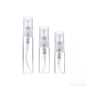 Mini Amber clear Capacity 2/<strong>2.5</strong>/3/5/10ml Glass Spray <strong>Perfume</strong> Samples Containers Packing Bottles with Screw Lid Custom logo - Product Image 2