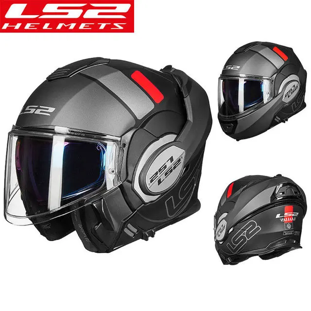 Helm Sepeda Motor Capacete Ls2 FF399, Helm Sepeda Motor Ls2 Valiant I Back Jungkir Balik Modular Flip Up Visor Ganda Cascos