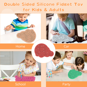 Juguete sensorial de silicona para aliviar el estrés calmante TDAH autismo tablero de actividad sensorial libre de BPA con 18 cuerdas de actividad