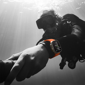 Ultra2ซีรีส์ asis ของแท้นาฬิกาข้อมืออัจฉริยะขนาด49มม. เคสไททาเนียมพร้อมจีพีเอสสำหรับแอปเปิ้ลวอทช์สีขาวสีส้มสีฟ้า