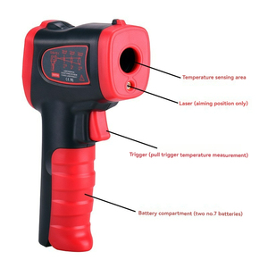 0-600c cầm tay kỹ thuật số công nghiệp Ngoài Trời <span class=keywords><strong>Laser</strong></span> pyrometer ABS vật liệu hồng ngoại nhiệt kế không tiếp xúc nhiệt độ mét súng - Product Image 5