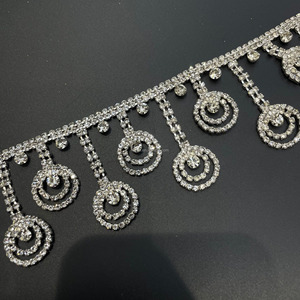 F077 catena di strass per trivellazione con strass a doppio anello - Product Image 5