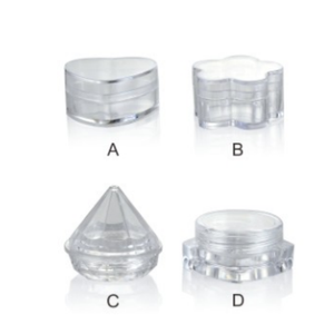 Kunden spezifisches 5g 10g stapelbares PS-Glas für Glitzer pulver <span class=keywords><strong>5ml</strong></span> 10ml 5-lagiger Kunststoff-Kosmetik behälter für Schönheits produkte