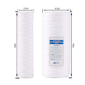 Cartucho de filtro de agua de cuerda de sedimentos estándar 2,5x10 20 micras Paquete de 25 para plantas de fabricación y venta al por menor - Product Image 4