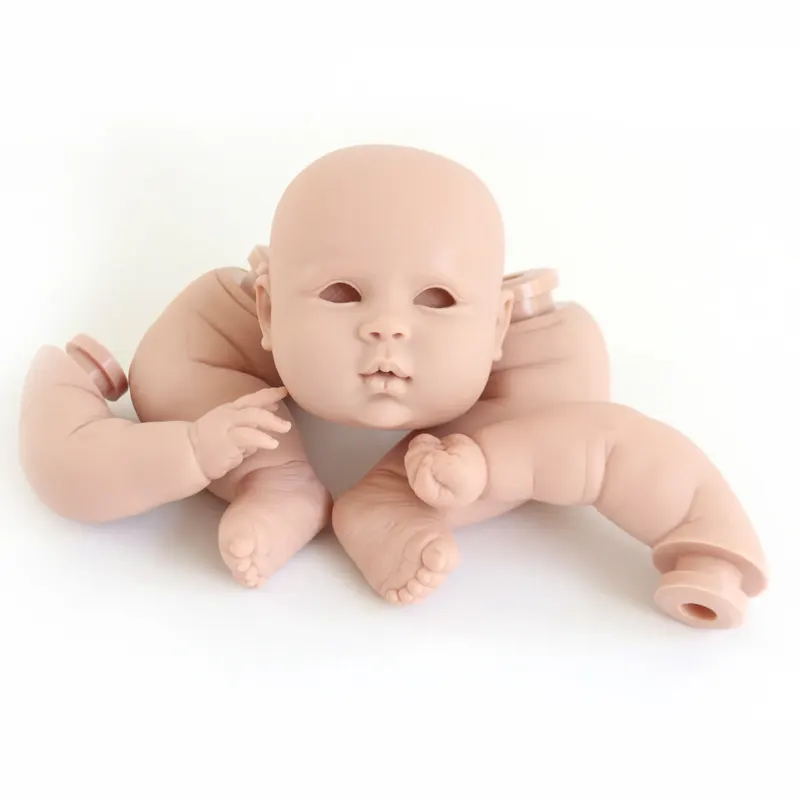 Boneca de bebê boneca, fonte direta de fábrica, 18 polegadas, sem pintura, silicone, renascido, cabeça de boneca para kits