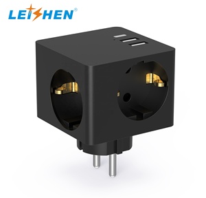 Powercube-Adaptador de 3 vías con 2 puertos USB 3.4A, enchufe múltiple para teléfono inteligente MP3 220, carga de energía - Product Image 6