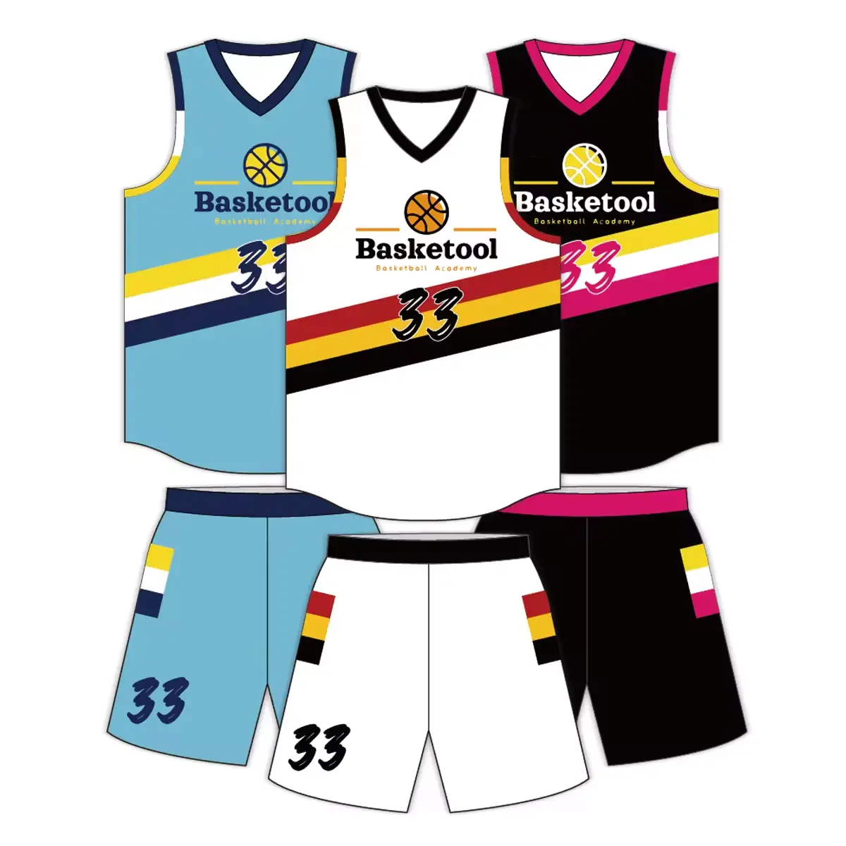 Schlussverkauf voll sublimierte Basketballbekleidung Einheitlich Basketball Sommer sportliche Kleidung kundenspezifisches Jersey Basketballbekleidung