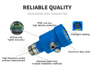 Máy đo mức chất lỏng 80Ghz Máy đo mức chất lỏng máy phát mức nhiên liệu Radar - Product Image 5
