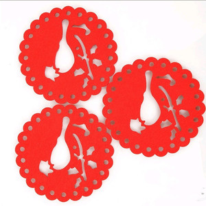 带定制标志的毛毡杯垫家用桌子使用免费样品 - Product Image 6