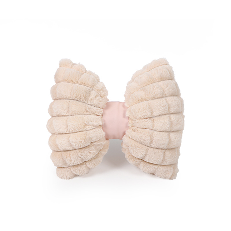 Pink Rabbit Fur Puff Pastry Headrest